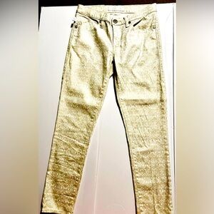 Rock Republic Hamburg White & gold skinny jeans